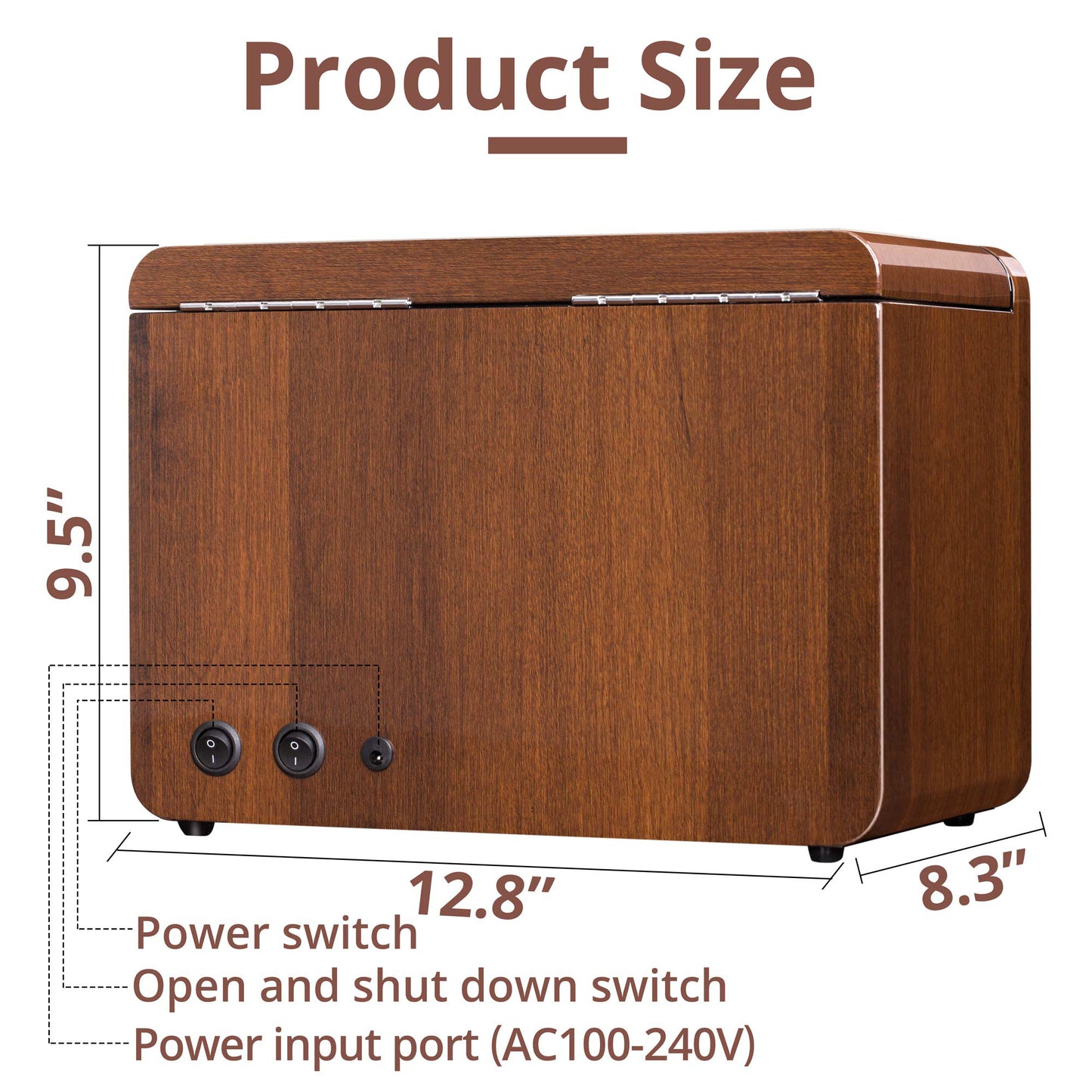 3+4 Walnut Wood Automatic Watch Winder, LUKDOF