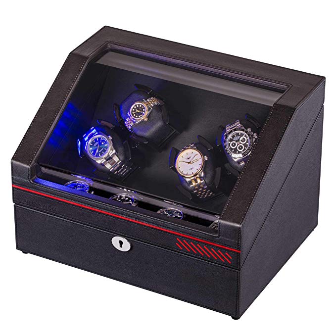 JINS&VICO 4+4 leather watch winder-open