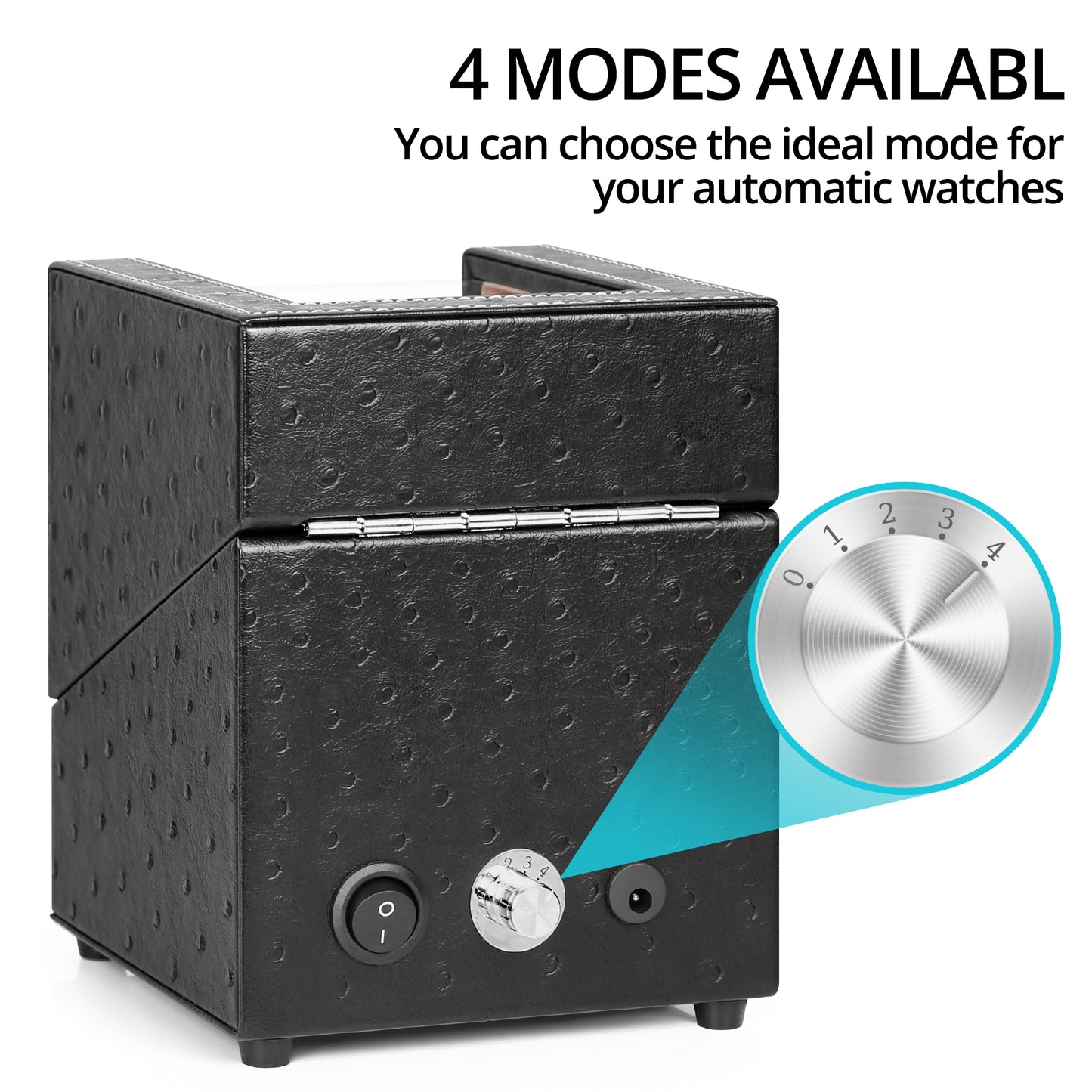 Single Watch Winder with Plush Watch Pillow, Multiple Running Mode, TRIPLE TREE