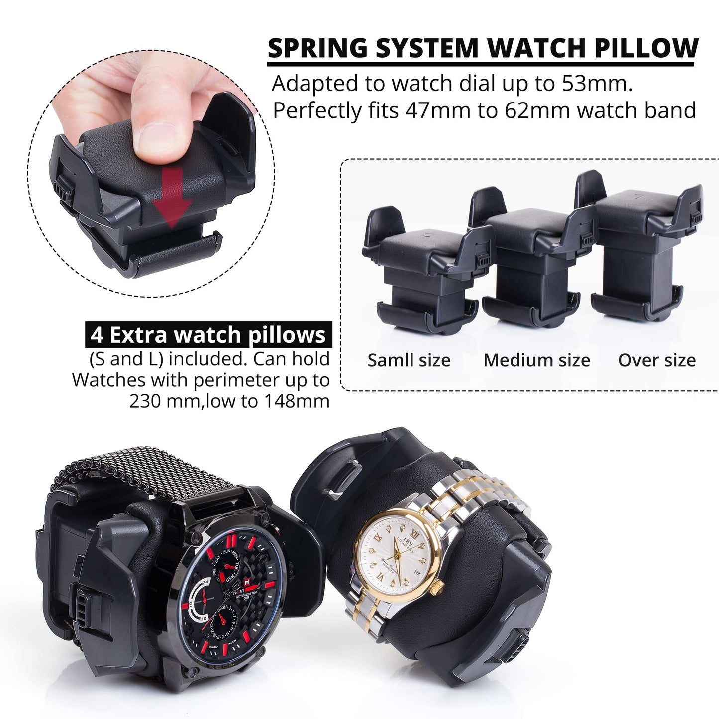 12-Slots Watch Winder with 6 Free Storages, Carbon Fibre Shell with High-Gloss Lacquer, JINS&VICO