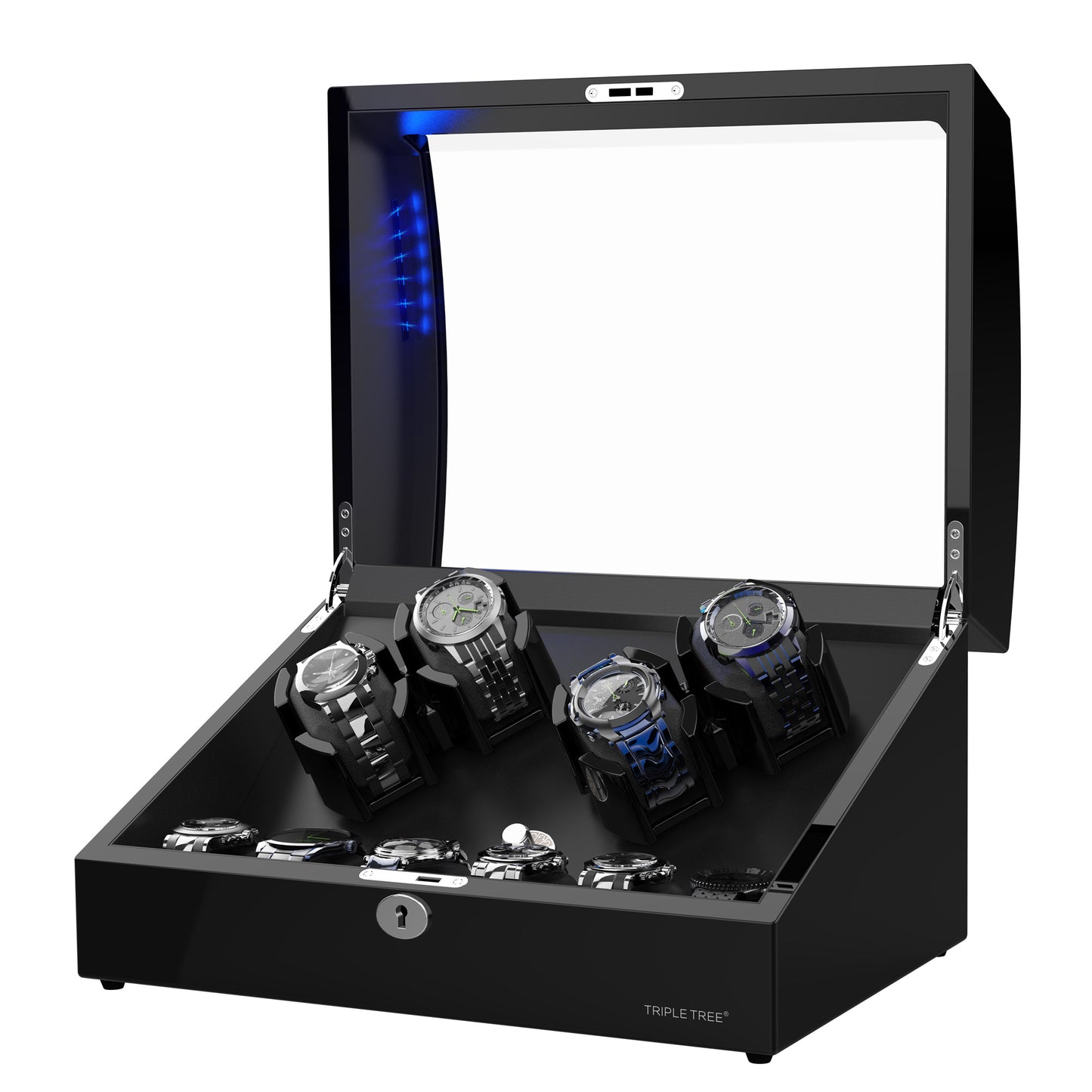 TRIPLE TREE 4+6 black wood watch winder-main