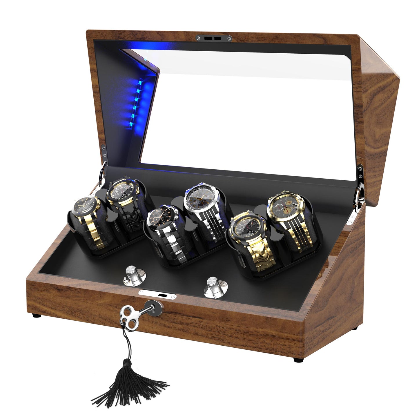 Watch Winder with 6 Winder Space Brown TRIPLE TREE