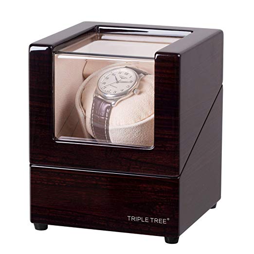 TRIPLE TREE brown wood single watch winder-main