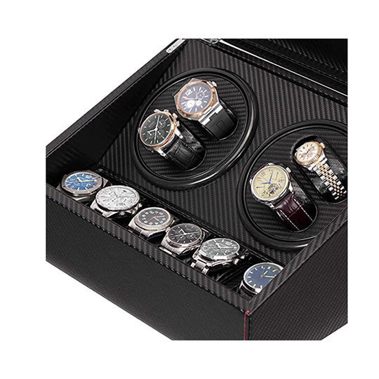 Leather Watch Winder for 10 Automatic Watches, LLS