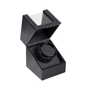 Single Leather Watch Winder for Automatic Watches with Quiet Motor, LLS