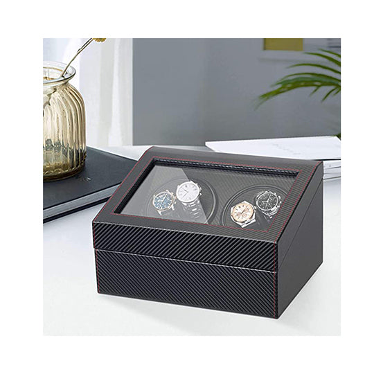 Leather Watch Winder for 10 Automatic Watches, LLS