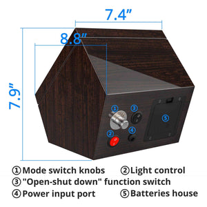 Double Wooden Watch Winder include Oversize Pillow, INCLAKE