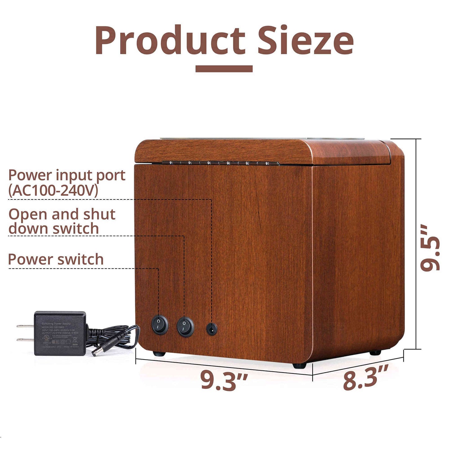 2+3 Walnut Wood Automatic Watch Winder, LUKDOF