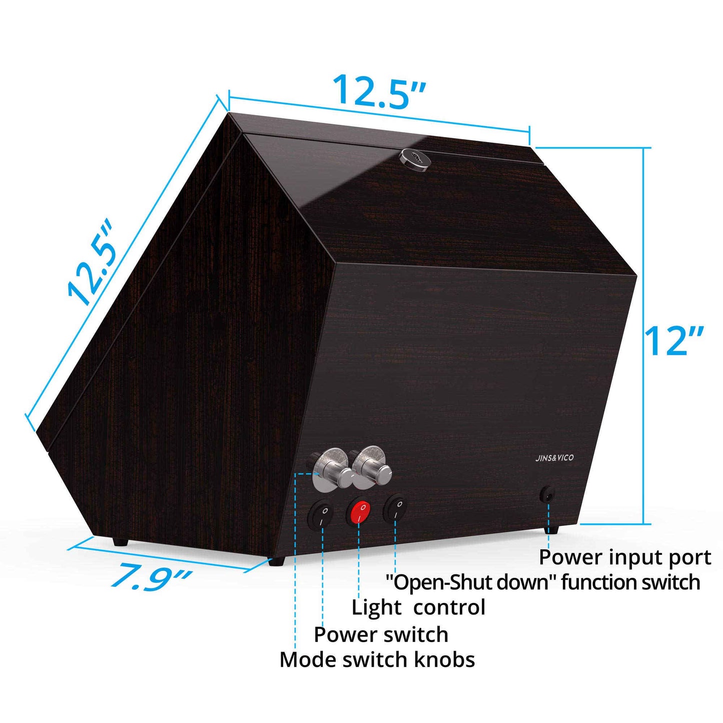 Watch Winder Box with 8 Winding Space, JINS&VICO