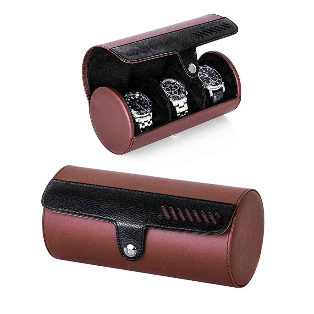 TRIPLE TREE丨Watch Roll Travel Watch Case for 3 Watches