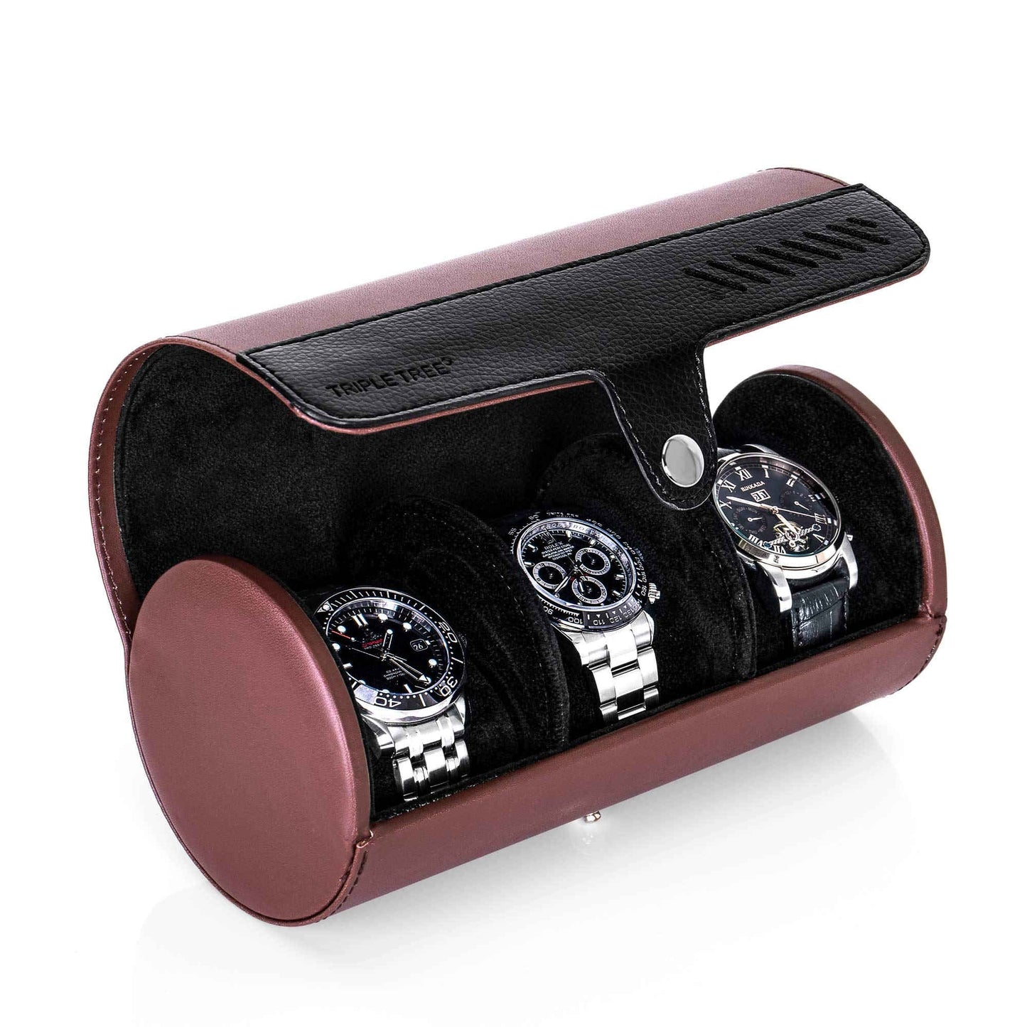 TRIPLE TREE丨Watch Roll Travel Watch Case for 3 Watches