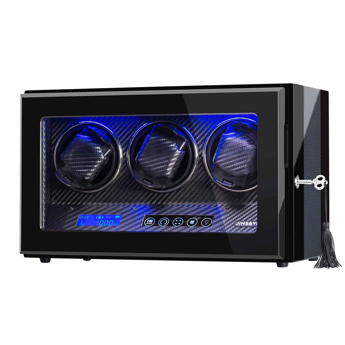 Watch Winder for 3 Watches with LCD Touchscreen Control, JINS&VICO