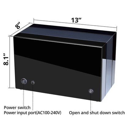 Watch Winder for 3 Watches with LCD Touchscreen Control,  High-Gloss Piano Lacquer, JINS&VICO