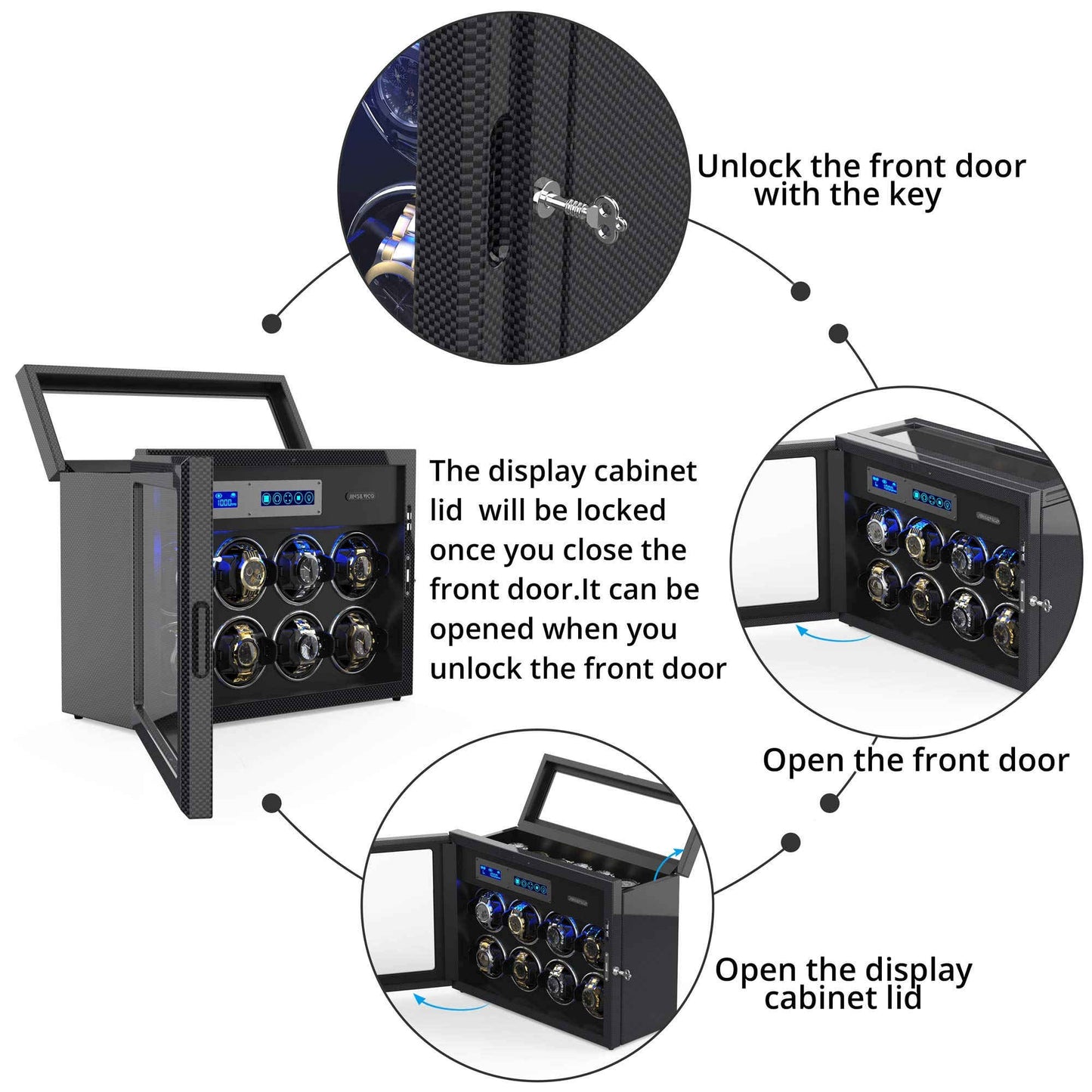 Watch Winder for 8+6 Automatic Watches, JINS&VICO